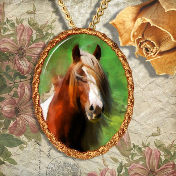 Paint Horse Gypsy Vanner Jewelry Pendant or by NobilityCatsandPets
