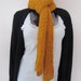 Knitted scraf with Bamboo Stitch, Hand Knitted Scarf in Gold, Yellow Scarf