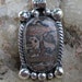 Leopard skin jasper and sterling silver pendant.#28
