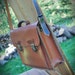 bag laptop leather antique schoolbag notebook