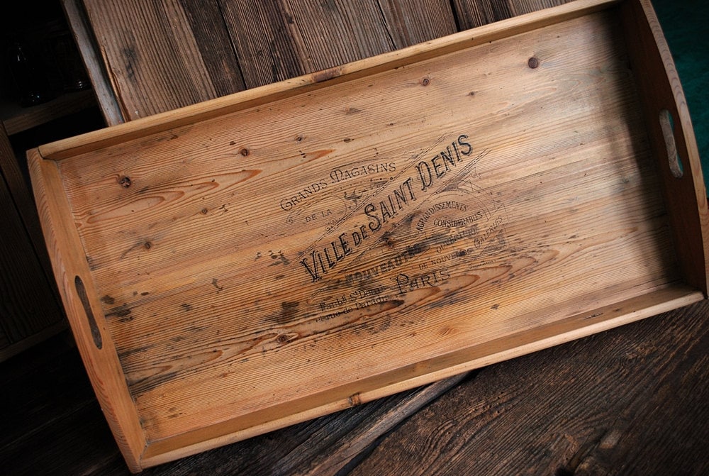Vintage Wooden Tray 50