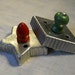 Vintage Aluminum Cookie Cutters Diamond Star Wooden Handles