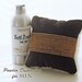 Masculine Powder Applicator SET (AKA a manly powder puff) Chocolate Brown and Faux Leather