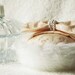 SATIN and PEARLS Dusting Bath Body Powder Puff Pouf Duster (SET)