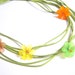 Spring Leather wrap Necklace Flowers