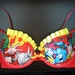 EXTRA MARVEL-OUS: Red Bra with Marvel Comics Fabric and Yellow Ruffles