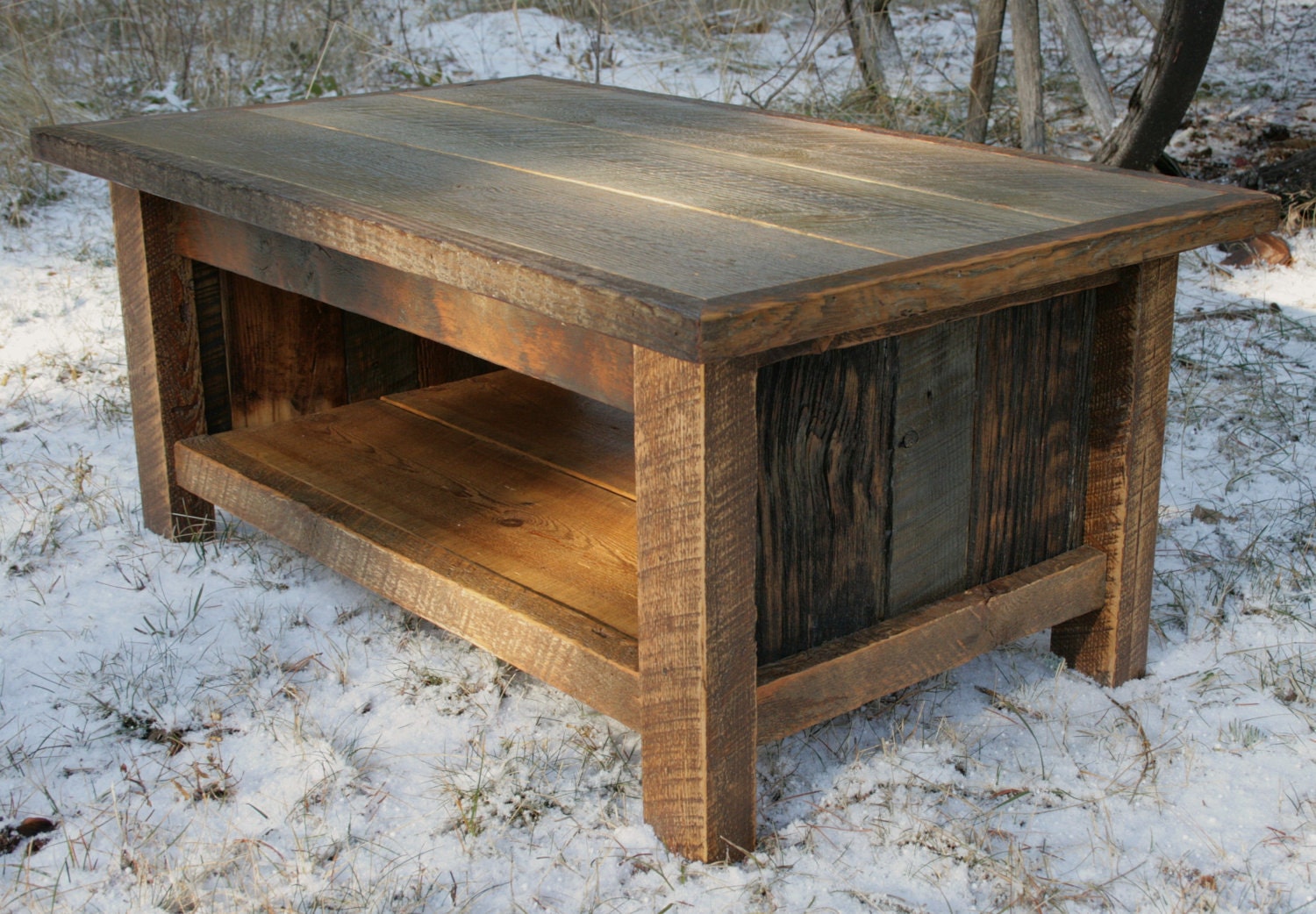 Rustic Reclaimed Coffee Table by EchoPeakDesign on Etsy