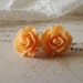 Peach Rose Earrings