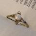 Vintage Opal with Diamond Accents Gold Sterling Silver Ring Size 6