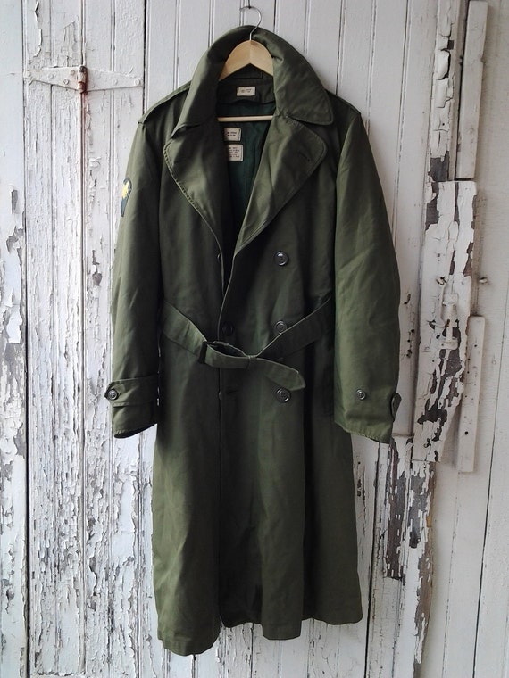 Vintage WW2 or Vietnam Military Trench Coat by rebelsofaneongod