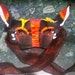 Red and Black Long-Eared Dragon Mask