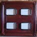 Antique tin burgandy 5 x 7 multi-picture frame