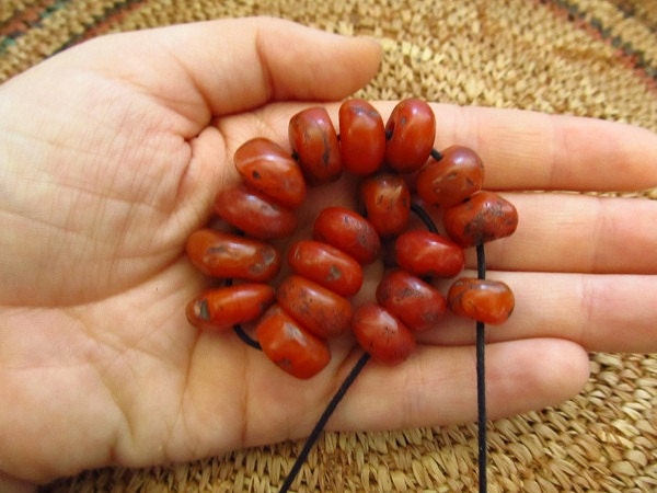 Antique Tibetan Pema Raka Mala Beads-Very last