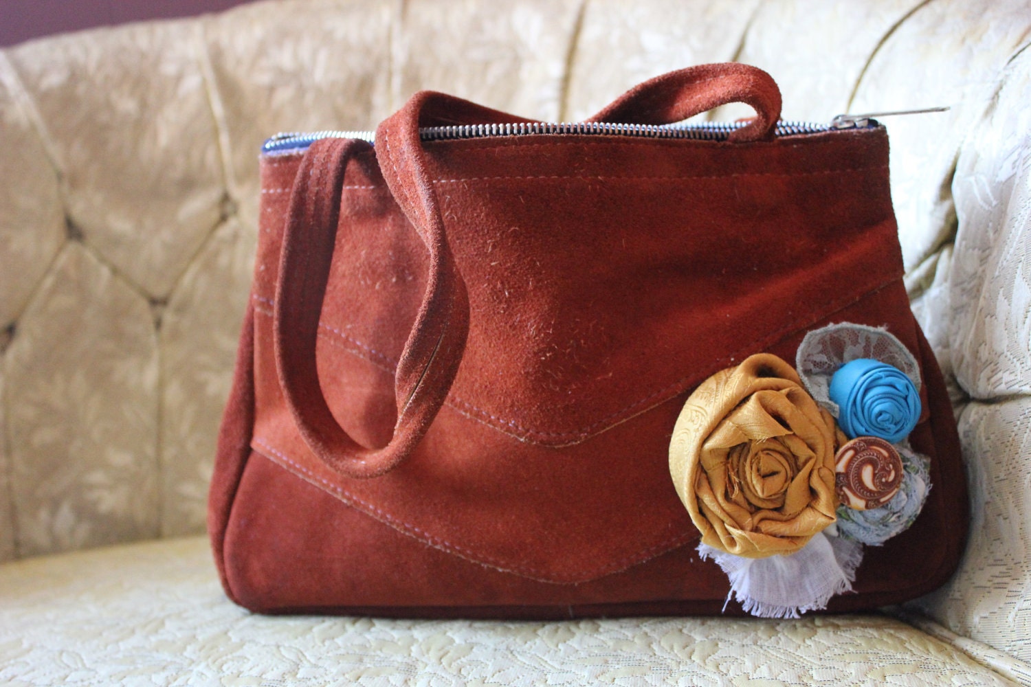 Vintage Purse Retro Leather Handbag by dustyLuck on Etsy