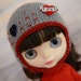 OOAK Valentines love Neo Blythe doll handmade helmet Alpaca and silk