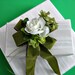 Green and white velvet gift bow for any occasion(SP9)