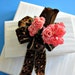 All occasion gift bow in chocolate and peach (GN23)