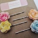Girls Felt Flower Bobby Pin Hair Clip Set, Flower Bobby Pins "Sweet Swirls"