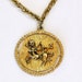 Sagittarius medallion necklace pendant necklace 70s gold tone necklace horoscope zodiac sign necklace November birthday December birthday