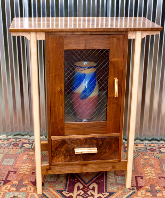 Black Walnut & Ash Display Cabinet