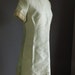 60s Jackie O Silk Lace trimmed Sheath Party Dress
