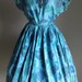 50s Two Piece Blue floral Cotton Dress