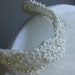 80s Alfred Angelo Beaded Crown Tiara Veil