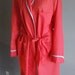 60s Mens Red Robe with Turquoise Piping