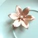 Vintage Gold Tone Hair Pin with Faux Pearl