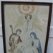 Vintage Embroidered Nativity Scene with Baby Jesus, Mother Mary, Staint Joseph and an Angel, Lovely