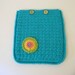 Crochet iPad Case Cozy Cover Aqua Turquoise Handmade Littlestsister