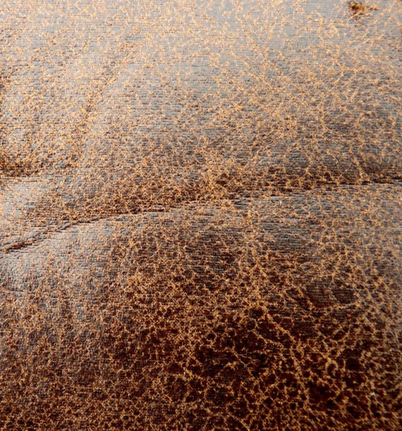 Antique Aged Smokey Brown Distressed Soft Feel by IWANTFABRICUK