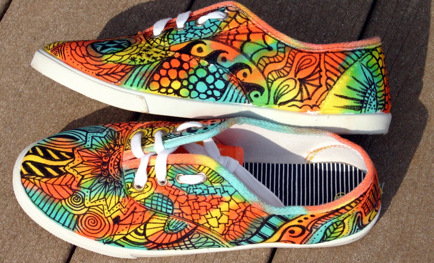 Zentangle sneakers shoes sneakers custom by ArtworksEclectic