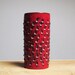 Vintage red vase with tears decor