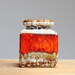 Small square fat lava vase by Jopeko (907/10)
