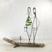 You and I. Wire Sculpture. Folk Art Series. Mixed Media. Driftwood. Rustic House Decor.