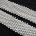 White Ivory Beaded Woven Trim Edge - .75 Inch Wide - Original Vintage 1970s