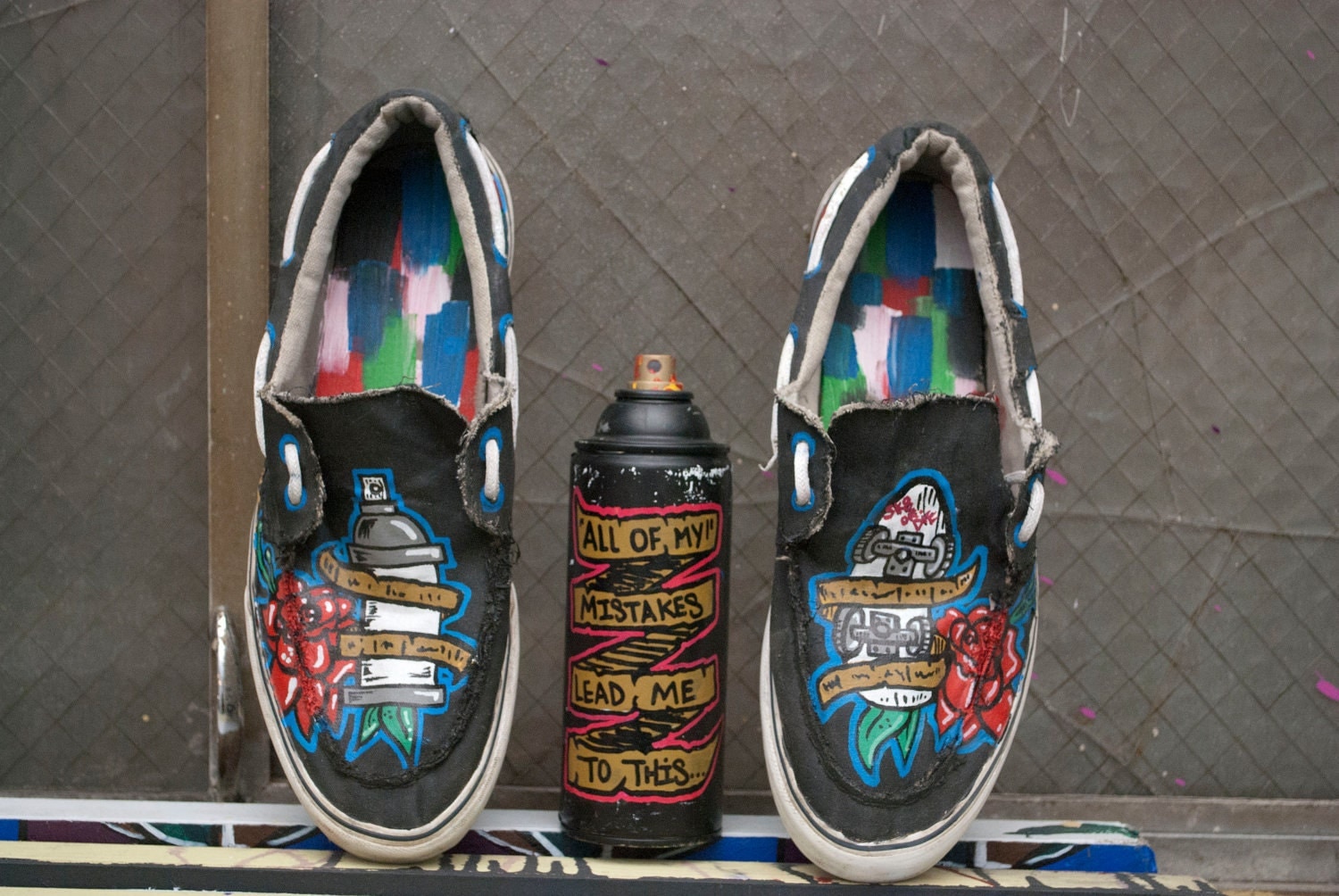 Vans Graffiti flash tattoo roses