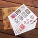 Korea Vintage stamp stye stickers set (12 sheets) - craft/scrapbooking/deco