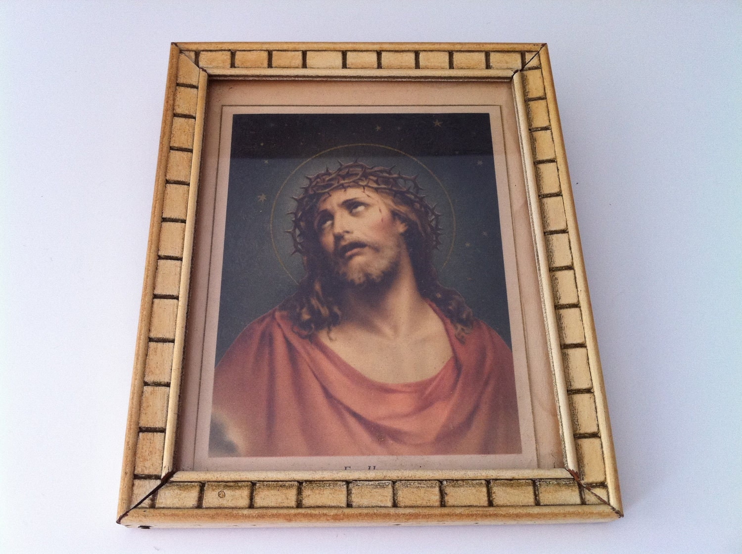 2 Framed Religious Prints Jesus and Mary Catholic Prints