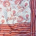 Burgundy Flowers and stripes Oscar De La Renta Silk Scarf