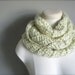 Crochet Off White Yellow Cream Handmade Infinity Scarf, Women's Scarf, Men's Scarf, Unisex Scarf