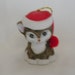 Vintage Christmas Bell - Jasco Lil Chimers Cat Bell - Handpainted Bisque Porcelain Bell