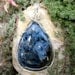 Large Blue Pietersite "Tempest" Stone Sterling Silver Wire Wrapped Pendant