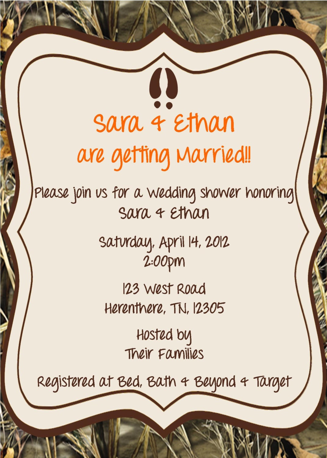 camo wedding shower invitation by whateveris on etsy camo wedding invitations templates