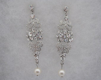 Wedding earring jewelry Wedding earring pearl Wedding earring Rhinestone Wedding earring vintage Bridal earring pearl Bridal earring