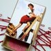 Sailor Pin Up Ship Mate Pin Up Girl and Row Boat Cute Box with Bobby Pins choose Red Hair Pins Pastel or Tiny Black Brown Mini Blonde Pink
