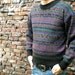 vintage 80s sweater Cosby style in jewel tones. unisex size small.