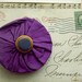 ONE SALE // Tyrian Purple Hair Clip // Yoyo Flower Hair Accessory