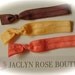 Set of 3 elastic ponytail holder hair ties soft and comfortable toddler to adult ... use as bracelet also yellow brown orange